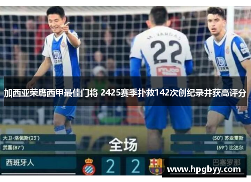 加西亚荣膺西甲最佳门将 2425赛季扑救142次创纪录并获高评分